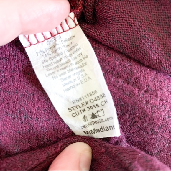 Maroon Sweater Dress - Picture 8 of 12